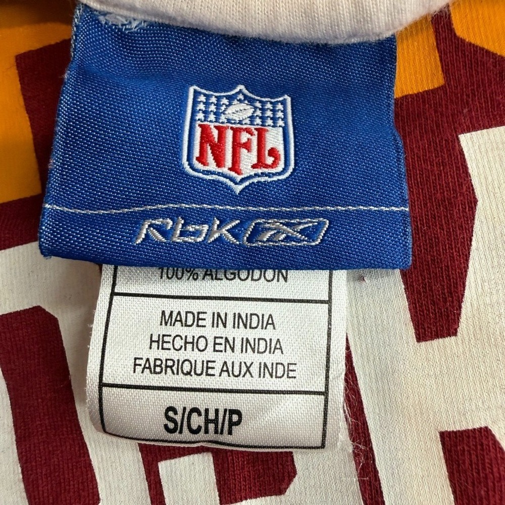VTG Y2K Reebok NFL‎ Washington Redskins Mens Small Shirt Maroon Layered Tee - Picture 3 of 16